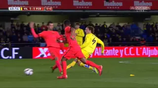 Villarreal vs FC Barcelona 1-3 (2-6 agg)  All Goals & Match Highlights 4/3/2015 (English Commentary)