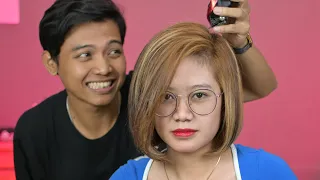 Bikin Pitak Cewek cantik? atau Bob haircut at Barbershop