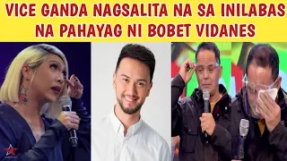 VICE GANDA KINONTRA ANG NAGING PAHAYAG NI BOBET VIDANES SA RASON NG PAG ALIS SA ITS SHOWTIME