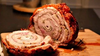 HOW TO MAKE PORCHETTA - Pork Roast Crispy Skin Recipe