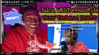 LayedbakDFR:- Juice WRLD Freestyle Over Eminem Beats Reaction!!!!!