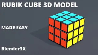rubik cube modeling in blender 3.1