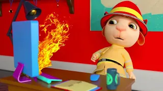 Firefighters, beware of fire! Police and colorful candies | Dolly and Friends Cartoon