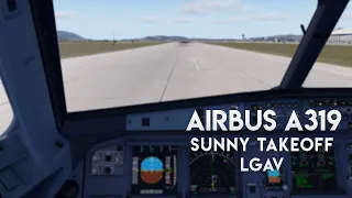 Sunny Departure from Athens A319 X-Plane 11