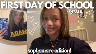 FIRST DAY OF SCHOOL GRWM!!*sophomore￼ year edition*