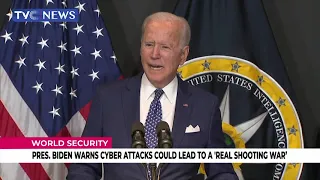 [VIDEO] President Biden Warns Cyber attacks could Lead to a 'Real Shooting War'