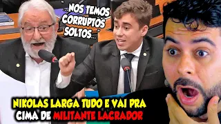 NIKOLAS LARGA TUDO E VAI PRA CIMA DE MILITANTE LACRADOR