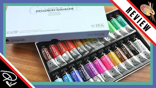 Playing with GOUACHE for the First Time (ShinHan Designers Gouache, Set of 24, REVIEW)