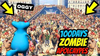 Oggy Survived 100 Days In a ZOMBIE APOCALYPSE In GTA 5 || GTA 5 Zombie Outbreak (Part-1)