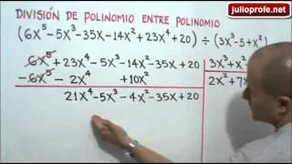 División de polinomio entre polinomio