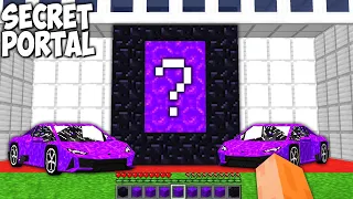 What inside SECRET PORTAL IN THE BIGGEST GARAGE OF SUPER CAR in Minecraft ! NEW SECRET CAR PORTAL !