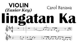 Iingatan Ka Violin Flute Easier Key Sheet Music Backing Track Partitura Carol Banawa