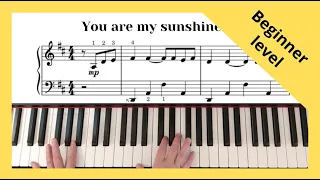 You are my sunshine (easy piece for piano)