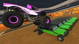 BeamNG.drive - Monster Jam crushing cars, jumps, fails #3