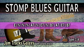 12 Bar STOMP BLUES Bass/Guitar Jam Backing Track in E (114 bpm)