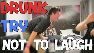 DRUNK TRY NOT TO LAUGH CHALLENGE!