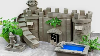 Amazing Technique | DIY - How To Build Castle Mud Dog House from Clay | DIY Miniature Clay House