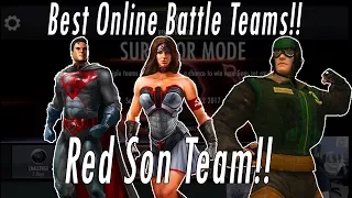 Best Red Son Online Battle Team & Gear! Wonder Woman, Superman Green Lantern Injustice Gods Among Us