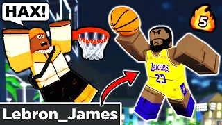 I Pretended to be LEBRON JAMES in Basketball Legends! (Roblox)