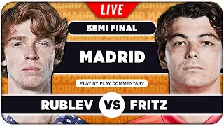 RUBLEV vs FRITZ • ATP Madrid 2024 SF • LIVE Tennis Play-by-Play Stream