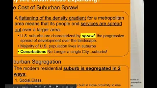 Ch  13 KI #3 Urban Sprawl Notes