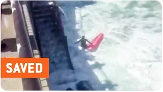 Surfer Saved from Huge Waves | Close Call