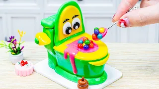 Miniature TOILET Cake Decorating | Satisfying Miniature Cake Decorating By Yummy Bakery