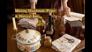 Making Handmade Paper & Natural Inks | Baking Oat cookies | Slow life🕯️ | Cozy winter activities