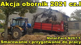 Akcja obornik 2021 Cz.I | Przygotowanie rozrzutnika do pracy - ustawianie, podłączanie i smarowanie