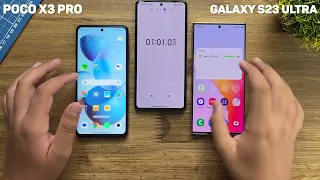 SAMSUNG GALAXY S23 ULTRA VS POCO X3 PRO - FIRST SPEED TEST
