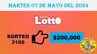 RESULTADO LOTTO SORTEO #3100 DEL MARTES 07 DE MAYO DEL 2024 /LOTERÍA DE ECUADOR/