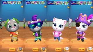 Talking Tom Gold Run 2 Angela vs Pirate Angela vs Cyber Tom vs Roman Tom vs Roy Raccoon Gameplay