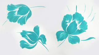 Как нарисовать Тюльпаны. Урок по жостовской росписи для начинающих. Лариса Гончарова