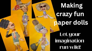 Making surrealistic paper dolls using magazines. Fun focal points for your projects! It’s addicting!