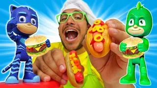 PJ Masks. Cocina para niños. Bocadillos deliciosos y rápidos: sándwiches y hot dogs.