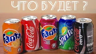 CHALLENGE УГАДЫВАЕМ COCA-COLA, PEPSI, FANTA, 7UP, SPRITE, NESTEA  _ Что будет, если смешать все?