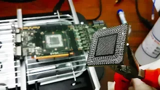 Reballing COMPLETO em uma GTX 580 / Troca de capacitores e Thermal Pads!