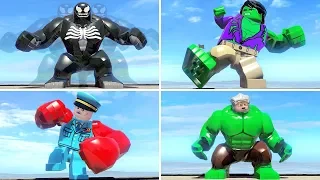 HULK Transformation w/ Red Hulk, Venom & StanLee Transformations in Lego Marvel Super Heroes