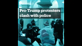Pro-Trump protesters clash with police inside US Capitol