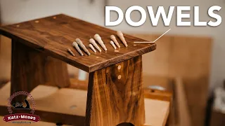 Gorgeous Hardwood Dowel Joinery Kitchen Stool (FREE Plans) - One day Woodworking Build