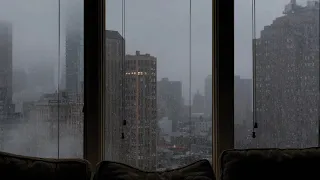 New York Apartment | Rain On Window Sounds, Thunder Sounds - To Help You Sleep & Study 24 Hrs