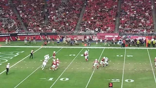 Arizona Cardinals vs Oakland Raiders. SIDE VIEW