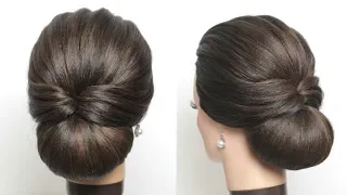 New Simple Bridal Hairstyle For Long Hair. Easy Wedding Updo