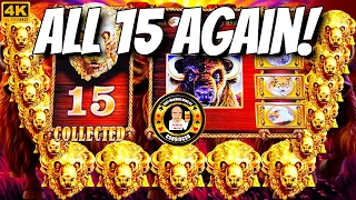 15 GOLD HEADS again on Buffalo Gold Slot Machine