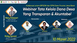 Webinar Tata Kelola Dana Desa Yang Transparan & Akuntabel