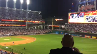 Rajai Davis home run crowd reaction in Game 7 of the World Series, Indians vs. Cubs