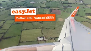 [HD] Takeoff from Belfast Intl. (BFS) | easyJet | A320