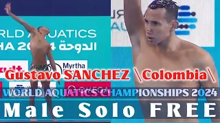 Male Solo Free - Gustavo SANCHEZ /Colombia/ - Artistic Swimming World Aquatics Championships 2024