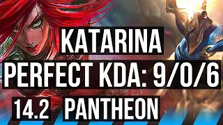 KATA vs PANTH (MID) | 9/0/6, Legendary, 600+ games | KR Diamond | 14.2