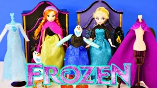 FROZEN Official Disney Store Dolls Elsa and Anna Wardrobe Playset Furniture Outfits Shoes Clothing